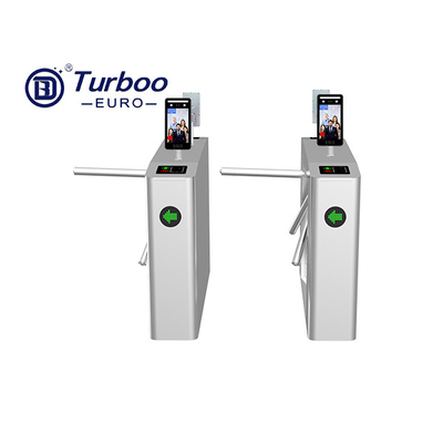 Kontrol Akses RFID Tripod Turnstile Gate Stainless Steel Penuh Dengan Indikator LED Turboo