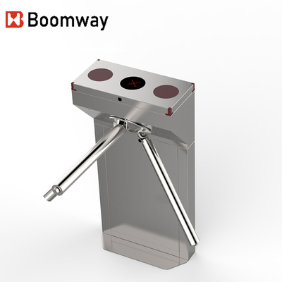 Kontrol Masuk Tripod Turnstile Barrier Vertikal 1.0mm SUS Sinyal Input Kontak Kering