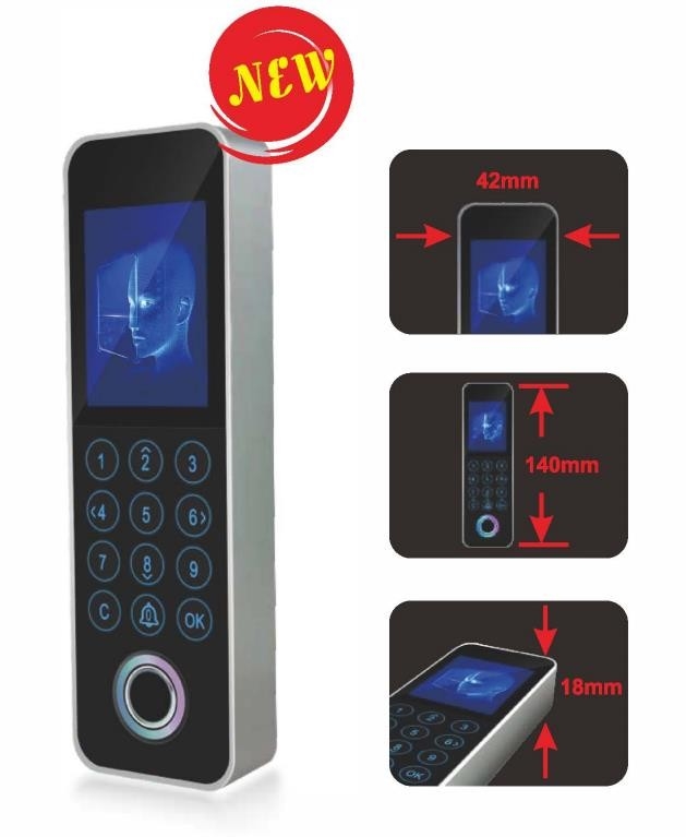 IP65 Pengenalan Wajah Sistem Biometrik Kontrol Akses Kartu Pintar Sidik Jari Gerbang Pintu Putar