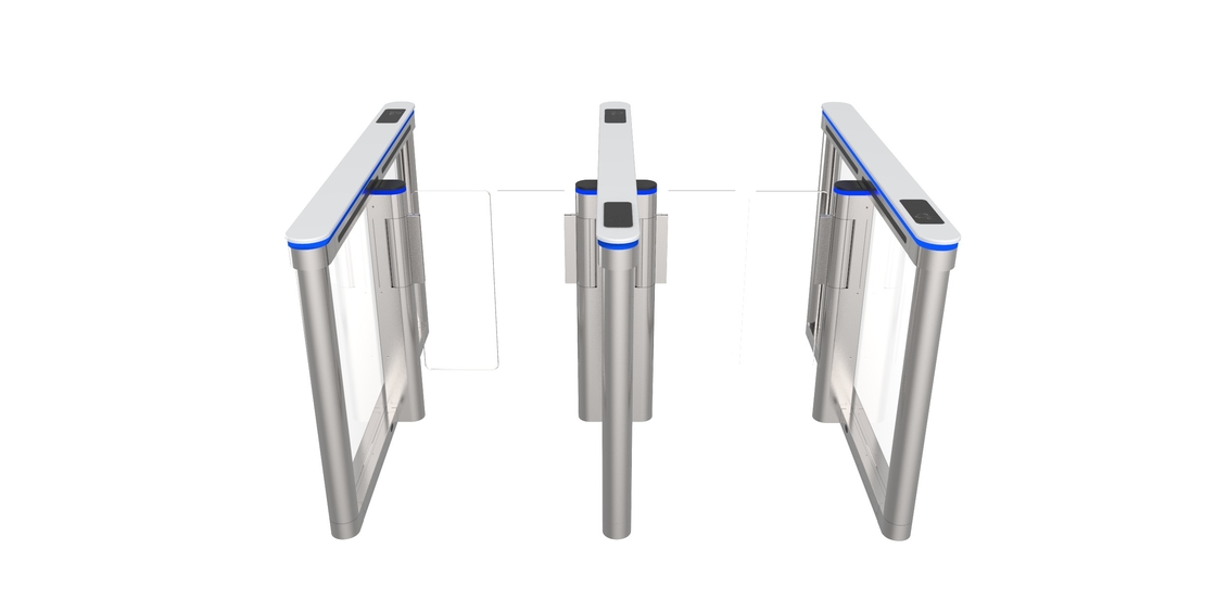 Kontrol Akses Swing Barrier Turnstile Entry Systems IP44 IC ID Fast Passing