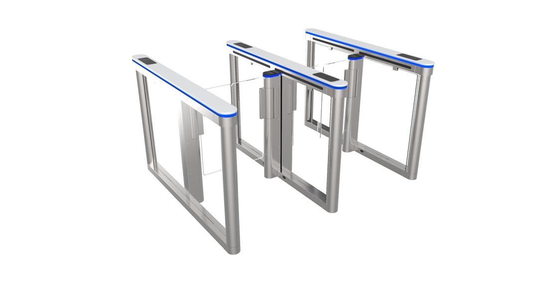 Kontrol Akses Swing Barrier Turnstile Entry Systems IP44 IC ID Fast Passing