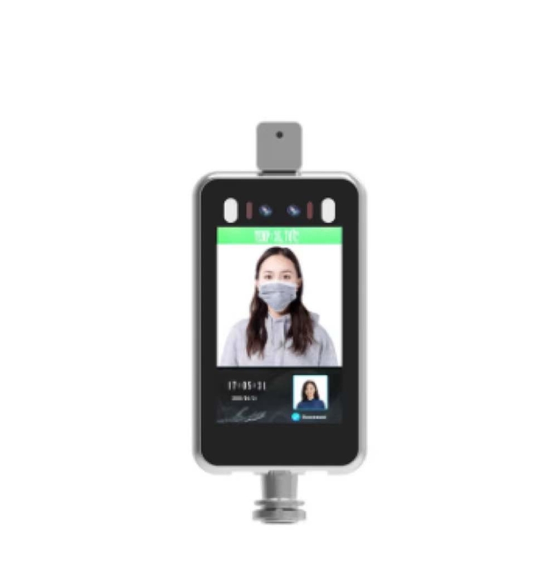 Sistem Biometrik Pengenalan Wajah Suhu 2MP Manajemen Pass Vertikal
