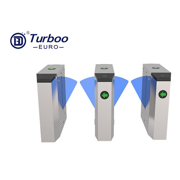 Pedestrian Flap Barrier Turnstile Automatic Fingerprint Pinggang Lengan Akrilik PC Tinggi