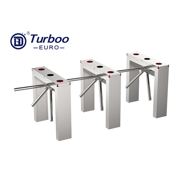 Drop Arm Tripod Turnstile Gate Stainless Steel Pinggang Tinggi 35p/M Kapasitas