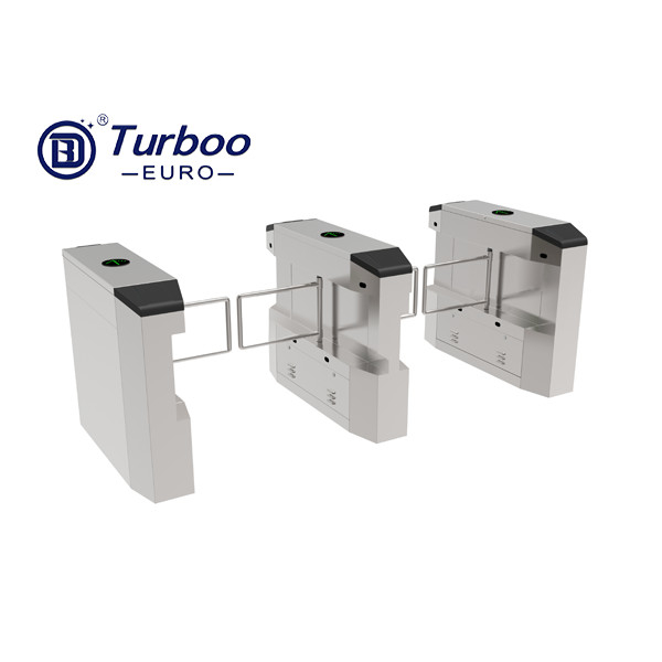 Gerbang Ayun Pejalan Kaki Cerdas 304/316 Stainless Steel 35w Drop Arm Turnstiles