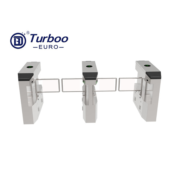 SUS 304 Swing Barrier Gate Kontrol Akses Otomatis Keamanan Turnstile Pass Lebar 1100mm